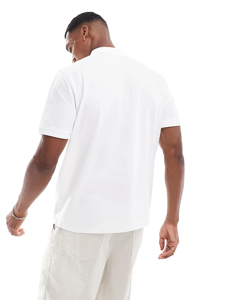 New Look Pique Polo Shirt In White For Men 3 New Look Pique Polo Shirt In White For Men - Image 3