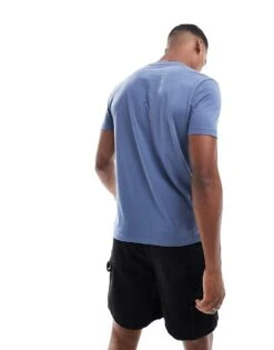 New Look Crew Neck T-shirt In Vintage Indigo For Men -Look Espn Store 206991510 4