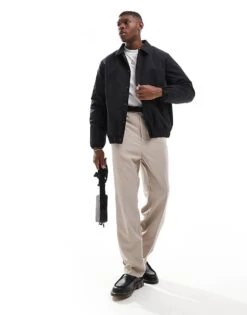 New Look Padded Coach Jacket In Black For Men -Look Espn Store 207171987 3