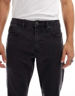 New Look Straight Fit Jeans In Washed Black For Men -Look Espn Store 207171999 5