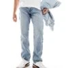 New Look Straight Fit Jeans In Light Blue For Men