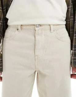 New Look Relaxed Jeans In Ecru For Men -Look Espn Store 207172059 5