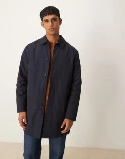 New Look Nylon Car Coat In Navy For Men -Look Espn Store 207172104 1 navy 1