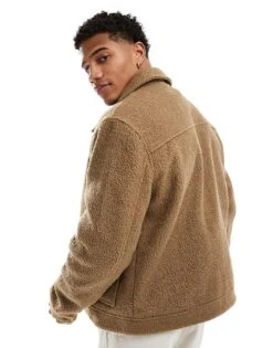 New Look Boucle Jacket In Camel For Men -Look Espn Store 207172112 3