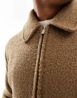 New Look Boucle Jacket In Camel For Men -Look Espn Store 207172112 4