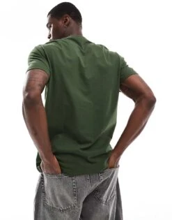 New Look Crew Neck T-shirt In Dark Green For Men Jewel Green -Look Espn Store 207172156 3