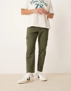 New Look Cargo Trousers In Khaki For Men Dark Khaki 10 New Look Cargo Trousers In Khaki For Men Dark Khaki -Look Espn Store 207172185 5