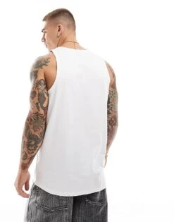 New Look Jersey Vest In White For Men -Look Espn Store 207249984 4