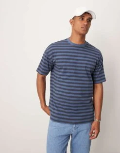 New Look Oversized Stripe T-shirt In Indigo And Navy For Men Multi -Look Espn Store 207249999 1 multi 1