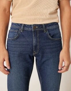 New Look Slim Jeans In Washed Indigo Blue For Men -Look Espn Store 207250072 5