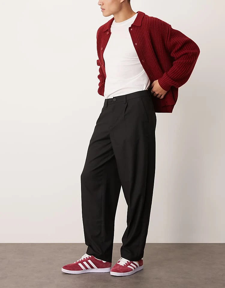 New Look Pleated Smart Trouser In Black For Men 1 New Look Pleated Smart Trouser In Black For Men