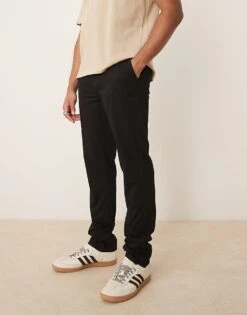 New Look Slim Chinos In Black For Men -Look Espn Store 207303524 1 black 1