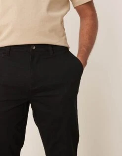 New Look Slim Chinos In Black For Men -Look Espn Store 207303524 3