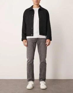 New Look Straight Fit Jeans In Grey For Men -Look Espn Store 207330910 1 grey 1