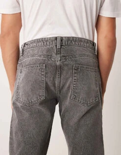 New Look Straight Fit Jeans In Grey For Men -Look Espn Store 207330910 4