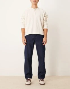 New Look Relaxed Jeans In Indigo Blue For Men