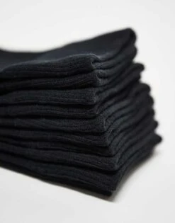 New Look 5 Pack Plain Socks In Black For Men -Look Espn Store 207331093 3