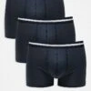 New Look 3 Pack Waist Stripe Boxers In Navy For Men