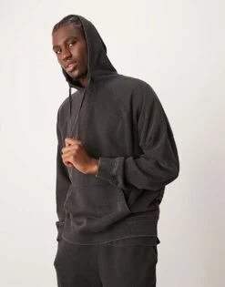 New Look Washed Hoodie Co-ord In Black -Look Espn Store 207331281 1 black