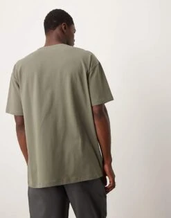 New Look Oversized T-shirt In Olive For Men Smokey Olive -Look Espn Store 207331356 3