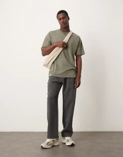 New Look Oversized T-shirt In Olive For Men Smokey Olive -Look Espn Store 207331356 4