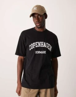 New Look Copenhagen T-shirt In Black For Men -Look Espn Store 207469051 1 black 1