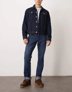 New Look Straight Fit Jeans With Upturned Hem In Indigo Blue For Men -Look Espn Store 207469129 1 indigoblue 1