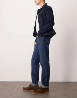 New Look Straight Fit Jeans With Upturned Hem In Indigo Blue For Men -Look Espn Store 207469129 3