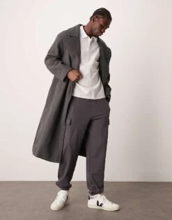 New Look Cargo Jogger In Dark Grey For Men