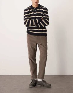 New Look Cord Trousers In Mid Brown For Men