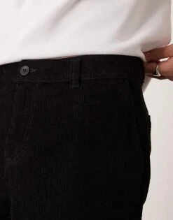 New Look Cord Cargo Trousers In Black For Men -Look Espn Store 207469343 5