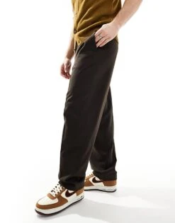 New Look Pleated Smart Trouser In Dark Brown For Men 9 New Look Pleated Smart Trouser In Dark Brown For Men -Look Espn Store 207469357 4