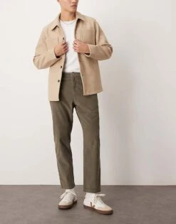 New Look Cord Trousers In Smokey Olive For Men -Look Espn Store 207469372 1 smokeyolive 1