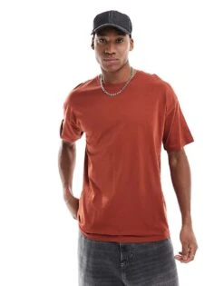 New Look Oversized T-shirt In Rust For Men