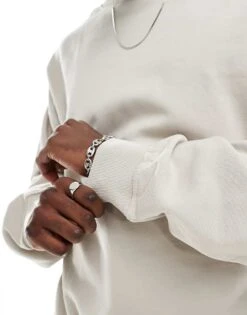 New Look Oversized Sweatshirt In Stone For Men -Look Espn Store 207689811 3