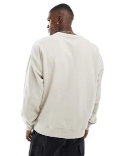 New Look Oversized Sweatshirt In Stone For Men -Look Espn Store 207689811 4