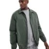 New Look Padded Coach Jacket In Dark Khaki For Men