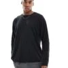 New Look Long Sleeve Oversized T-shirt In Black For Men