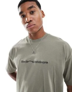 New Look Outdoors T-shirt In Dark Khaki For Men Light Khaki