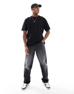 New Look Venice Beach Embroidered T-shirt In Black For Men -Look Espn Store 207836701 4