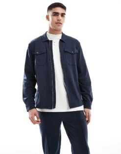 New Look 3 Piece Jogger, Polo & Shirt Co-ord In Navy -Look Espn Store 208006831 1 navy