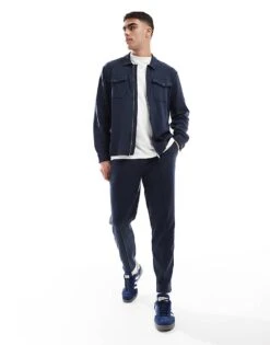 New Look 3 Piece Jogger, Polo & Shirt Co-ord In Navy