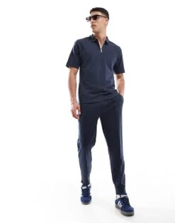 New Look 3 Piece Jogger, Polo & Shirt Co-ord In Navy -Look Espn Store 208006848 1 navy