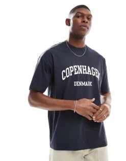 New Look Copenhagen T-shirt In Navy For Men