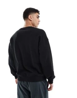 New Look Oversized Barcelona Sweatshirt In Black For Men -Look Espn Store 208221779 3