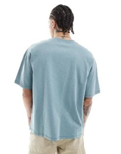 New Look Slub Pocket T-shirt In Cool Blue For Men -Look Espn Store 208243537 4