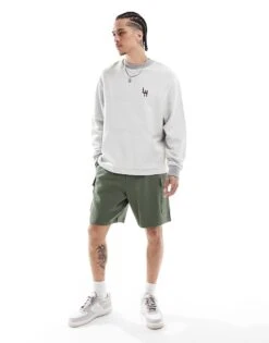 New Look Cargo Jersey Short In Dark Khaki For Men -Look Espn Store 208319528 1 khaki 1