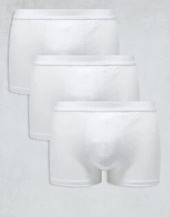 New Look 3 Pack Boxers In White For Men