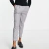 New Look Pleated Smart Trousers In Grey For Men